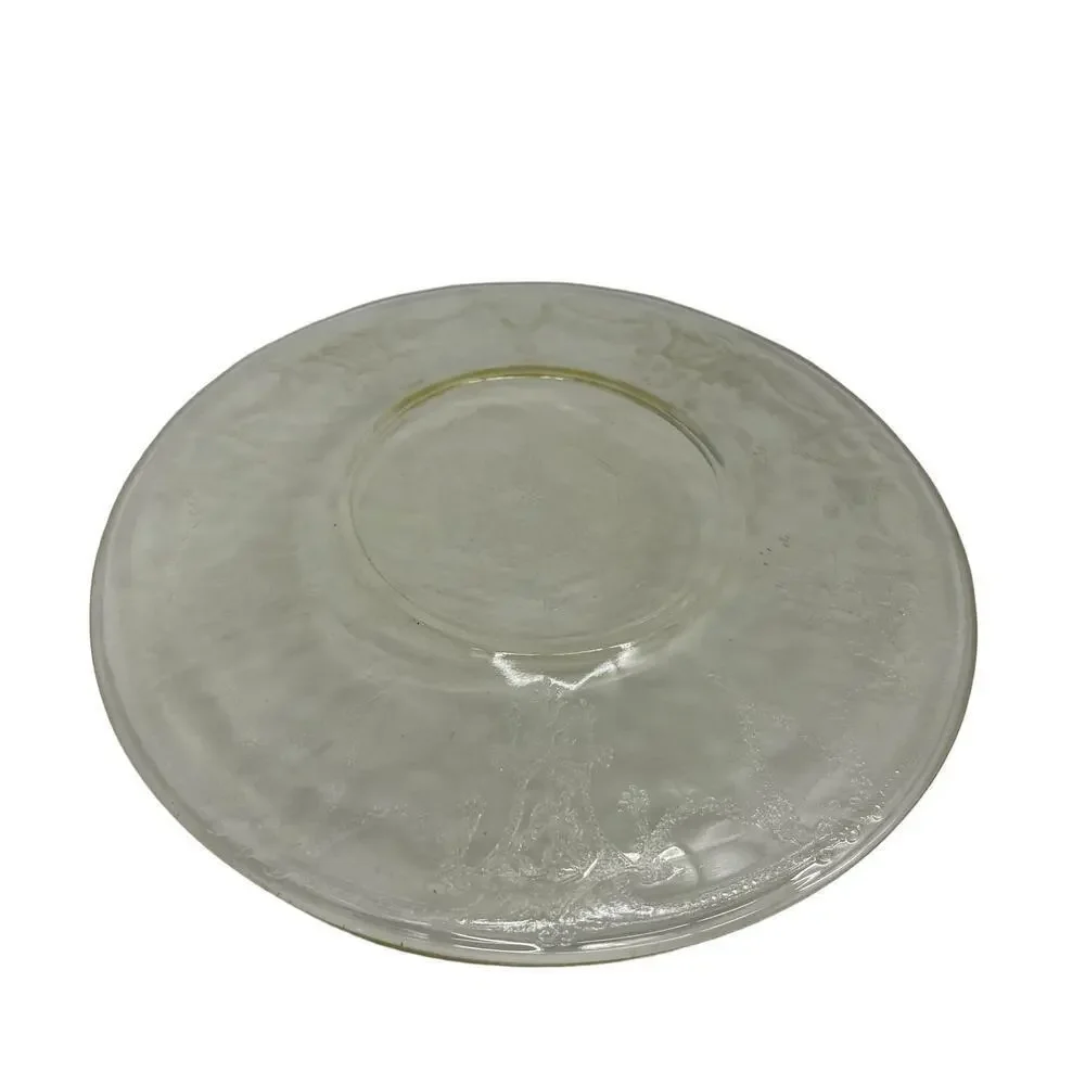VTG Anchor Hocking Cameo Ballerina‎ Depression Glass Plates Teacup Yellow